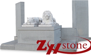 Own Factory Good Quality Lion Sculptures Sesame White/ G603 Granite Mausoleum Cryprs/ Cemetery Mausoleum/ Cemetery Columbarium/ Mausoleums/ Mausoleum Design