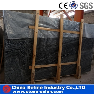 Antique Wooden Grain and Veins Marble Slab , Wooden Veins Marble Tiles , Dark Color Wall Paving Marble