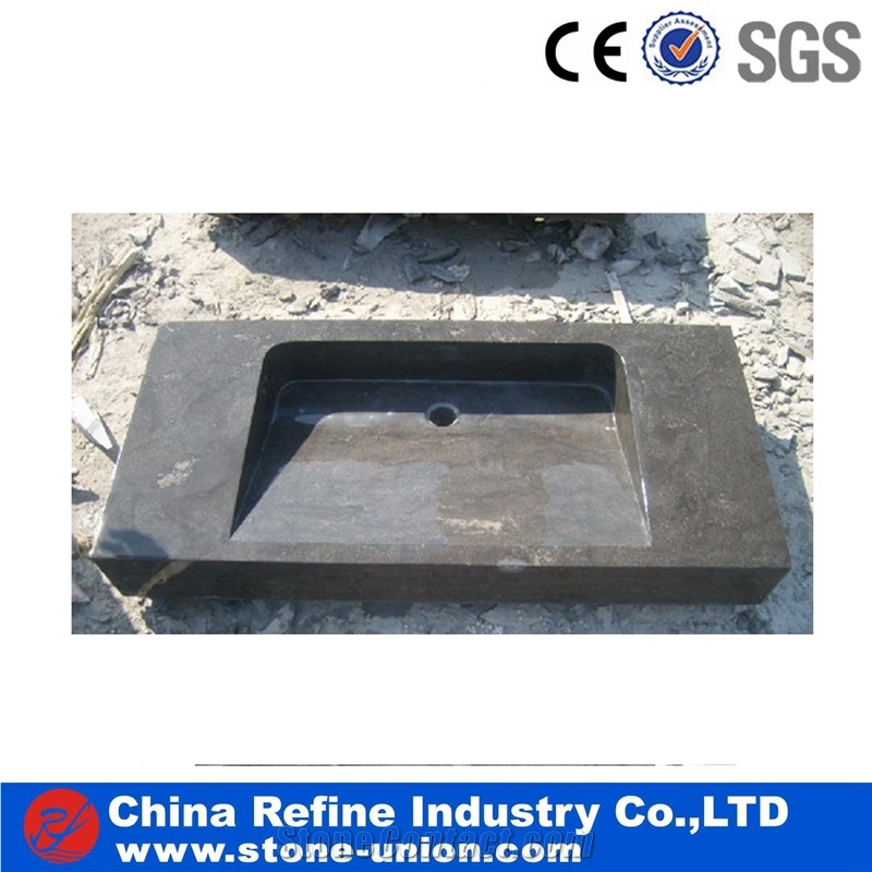 Customized Blue Limestone Sink and Basin Wholesale,Natural Stone Square Shape Hand Wash Basin Outdoor Stone Sink for Sale