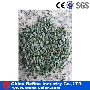 Dandong Green Small Pebbles , Cheap Pebbles for Garden Decoration , Decorated Gravels