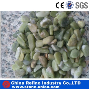 Light Dandong Green Mechanism Pebbles , Light Green in Bulk , Professional Green Pebbles Exporter