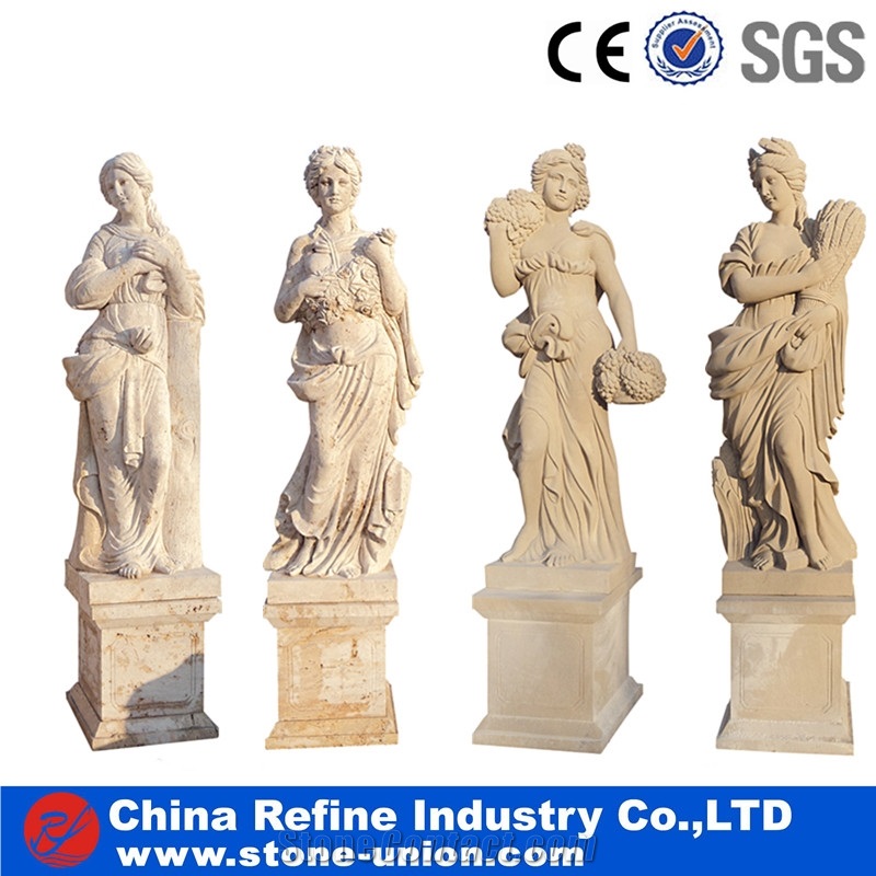 Marble Human Sculpture Manufacturer, Western Style Carving Stone, Garden Handcraft Products