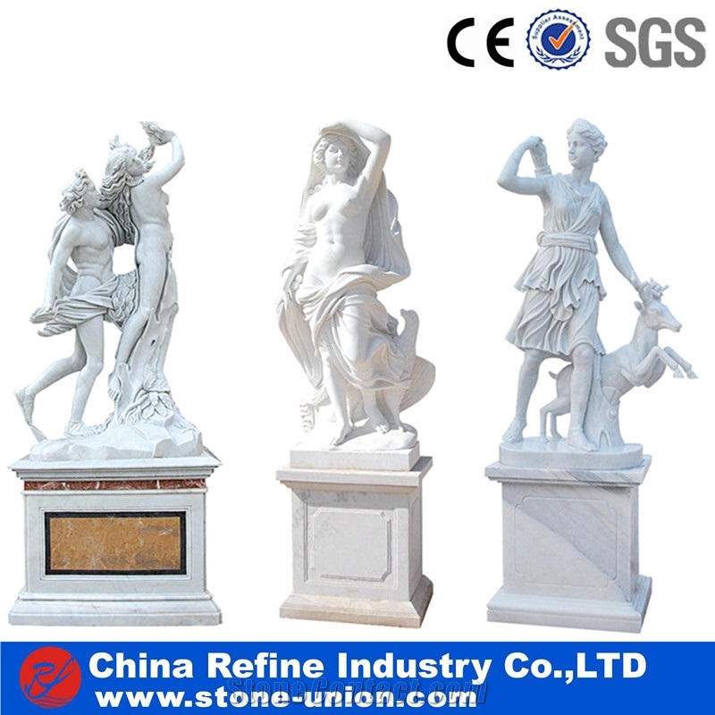 Maria Pure White Marble Statue , Outside Marble Carving Decoration,Western Style Human Handcarved Sculptures