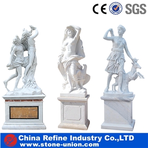 Maria Pure White Marble Statue , Outside Marble Carving Decoration,Western Style Human Handcarved Sculptures
