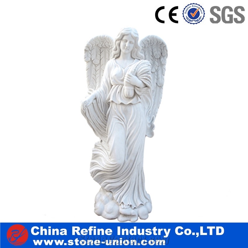 Nude Beautiful Women Sculpture, White Human Sculpture , Pure White Carved Marble Beauty Carving Stone