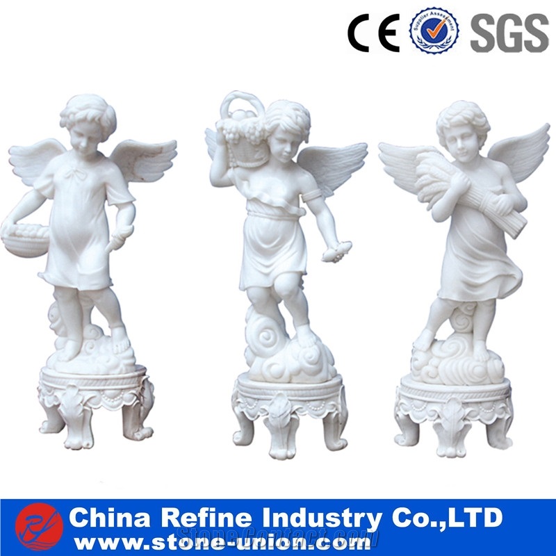 Sleeping Angel Children Statue, Pure White Marble Sculpture for Sale , Discount Chinese White Marble Carving Stone