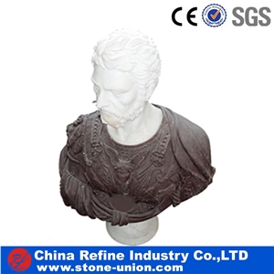 White Marble Human Head Statue for Sale , Head Sculpture Wholesale , Famous Human Carving Stone