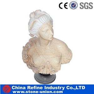 White Marble Human Head Statue for Sale , Head Sculpture Wholesale , Famous Human Carving Stone