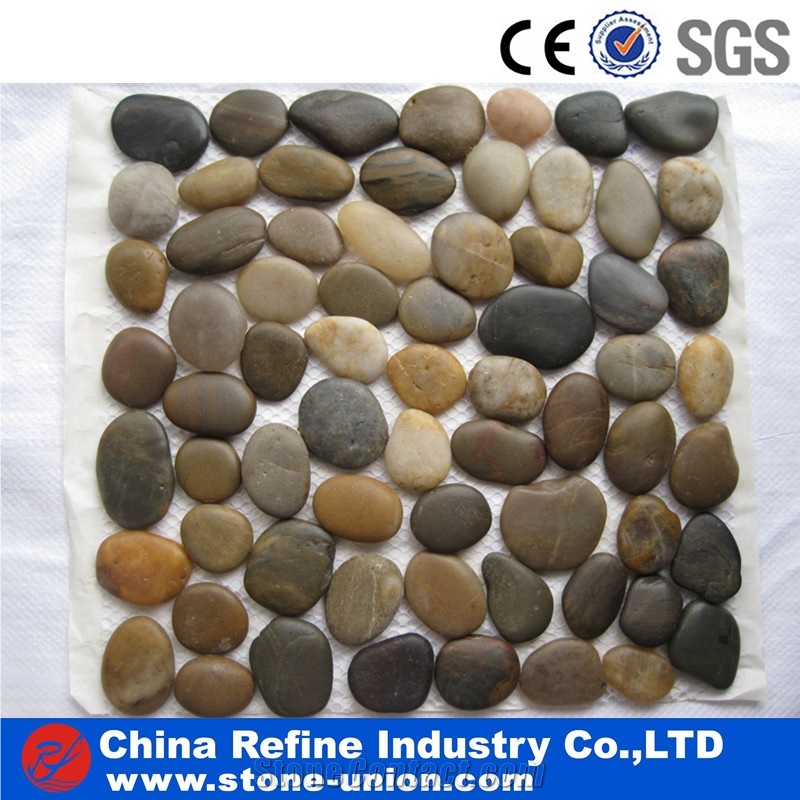 Yellow Polished Landscaping Paving Stone , Grade a River Pebbles Wholesale , Pebbles in Hot Sale