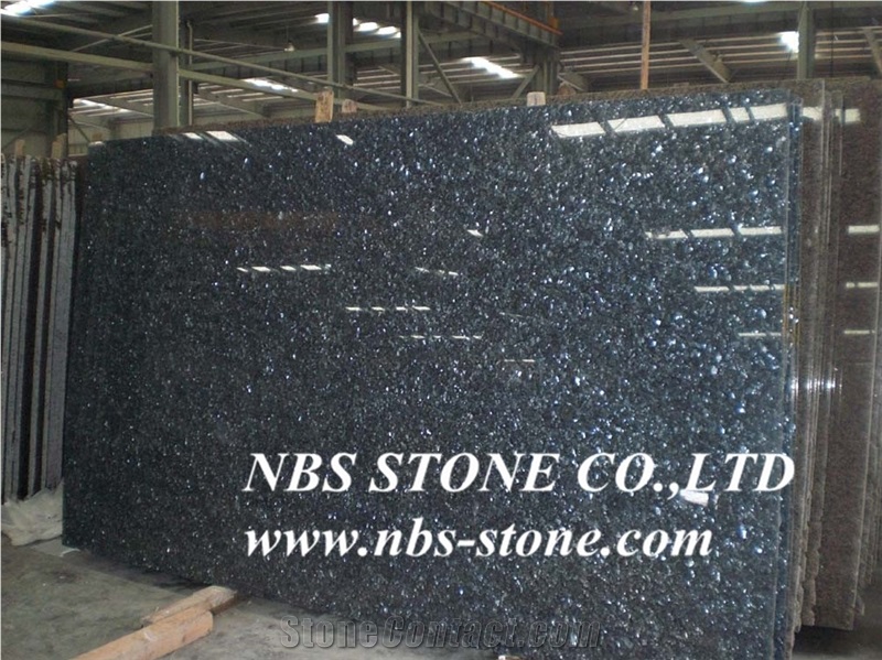 Blue Pearl Granite,Polished Tiles& Slabs,Flamed,Bushhammered,Cut to Size for Countertop,Kitchen Tops,Wall Covering,Flooring,Vanity Top,Kerbstone,Paving,Tombstone,Vase,Project,Building Material