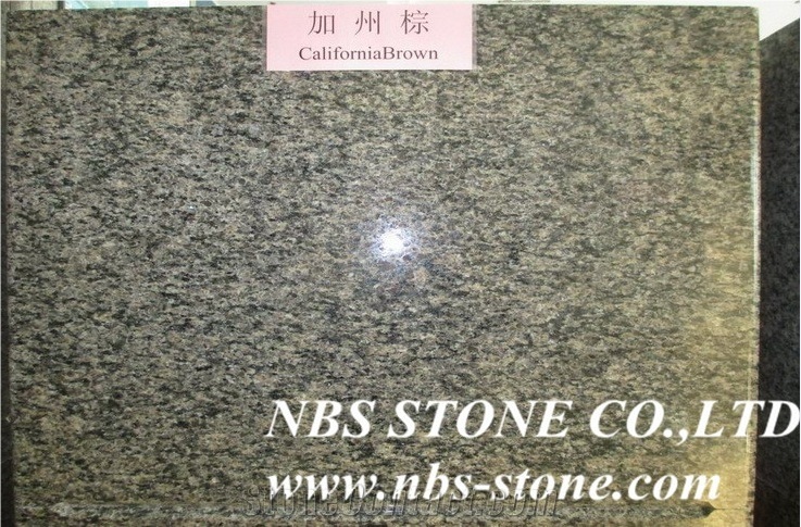 Brazil California Brown Granite,Polished Tiles& Slabs,Flamed,Bushhammered,Cut to Size for Countertop,Kitchen Tops,Wall Covering,Flooring,Vanity Top,Project,Building Material