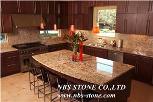 Giallo Granite Polished Countertop,Kitchen Tops Project,Building Material