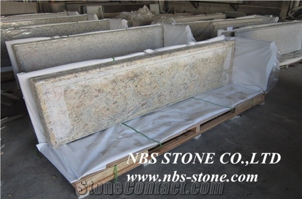 Golden Crystal Granite Polished Tiles& Slabs,Cut to Size for Countertop,Kitchen Tops,Wall Covering,Flooring,Vanity Top,Project,Building Material