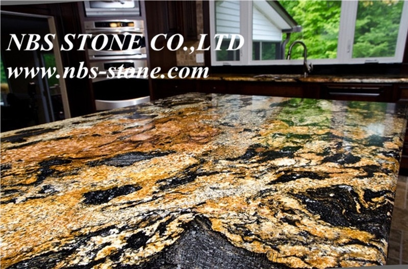 Magma Gold Granite,Kitchen Tops,Countertops,Polished Low Price