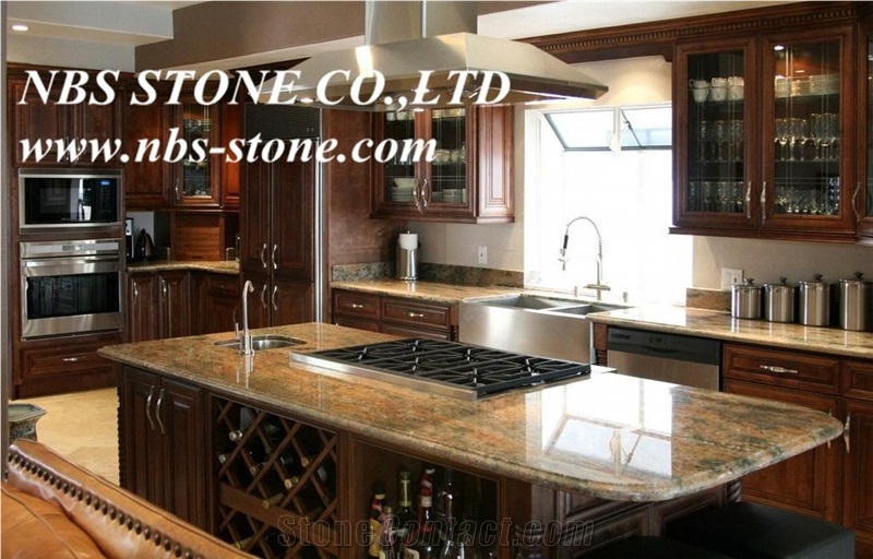 Magma Gold Granite,Kitchen Tops,Countertops,Polished Low Price