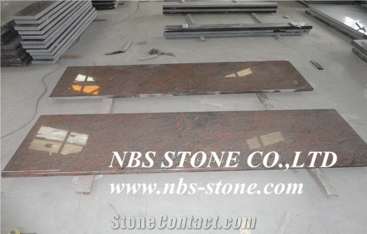 Multicolor Red Granite,Polished Cut to Size for Countertop,Kitchen Tops,Project,Building Material