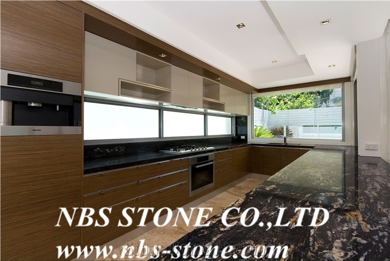 Stylish Black Forest Granite,Silver Paradiso Granites, India Black,Kitchen Tops,Polished Countertops,Low Price