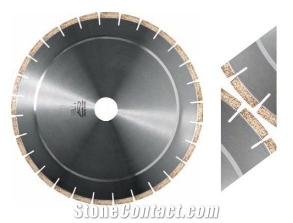 Horizontal Cutting Blade and Segment for Marble - Silver Brazed (High Frequency Welding)