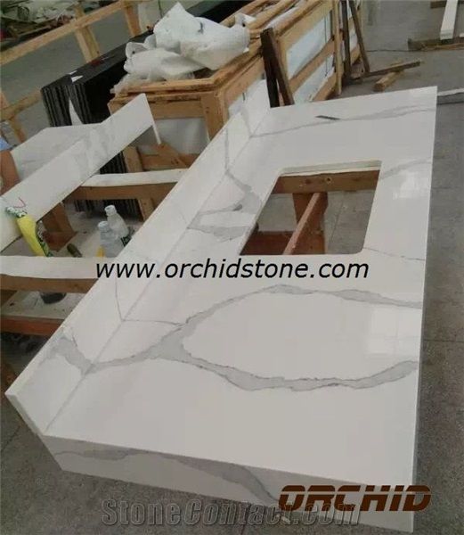 Calacatta Vagli Artificial Marble Bathroom Tops Calacatta Oro