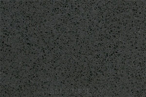 Jet Black Corian Solid Surface Artificial Stone Quartz Slabs Tiles