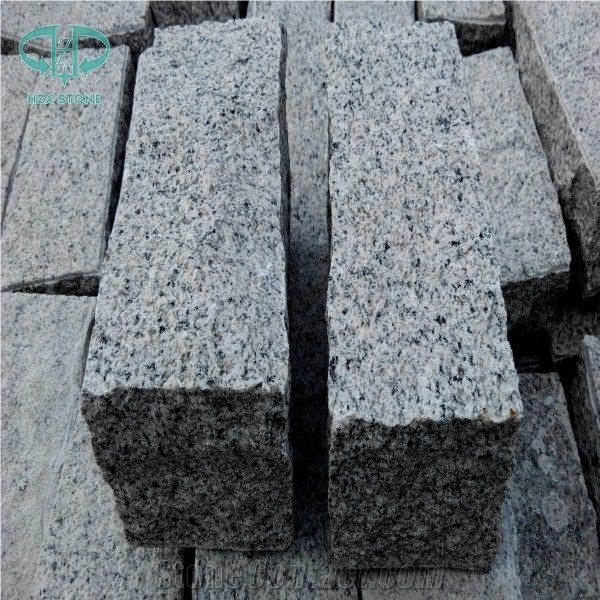 Grey China Silver Grey Granite G601 Split Tumbled Cobbles, Fujian Grey Granite Cube Stone Pavement, Fine White Flower Granite Pavings, Pretty Gray Granite Paver