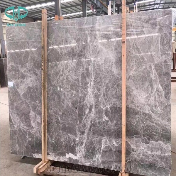 Silver Ermine Marble Tile & Slab,Aleutian Mink Marble Dark Grey Marble Polished China Grey Marble Slabs
