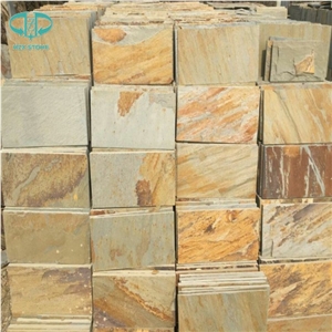 Yellow Grey Natural Face Slate Tiles