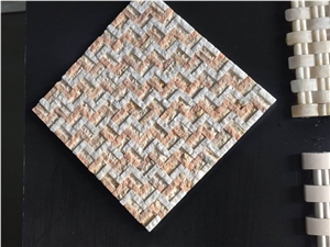China Indoor and Outdoor Mosaic Walling Tiles,Slate Split Face Mosaic Pattern