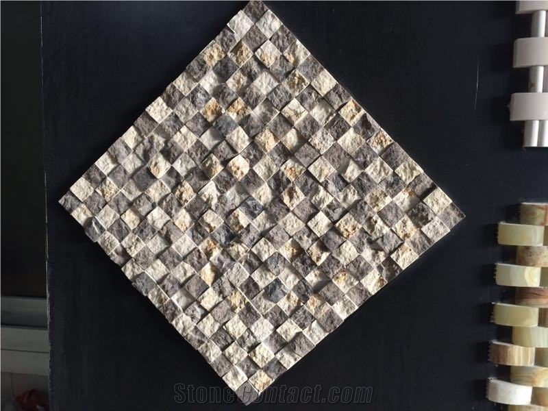 Granite Indoor and Outdoor Walling Mosaic Tiles,Split Face Granite Mosaic