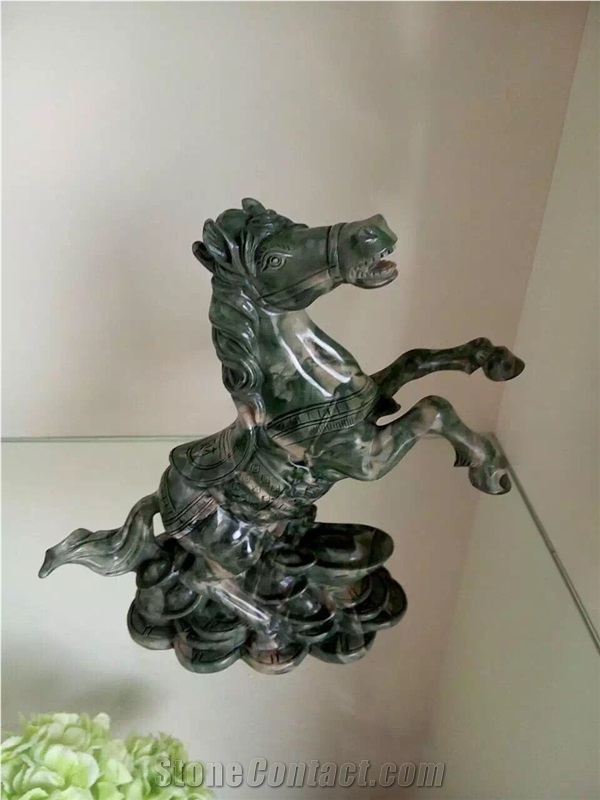 Granite Indoor Decoration Horse Statue,Hand Works Animal Small Sculpture