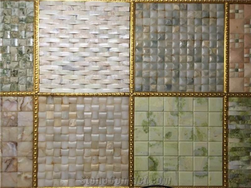 Polished Onyx Interial Mosaic,Linear Strips Onyx Mosaic