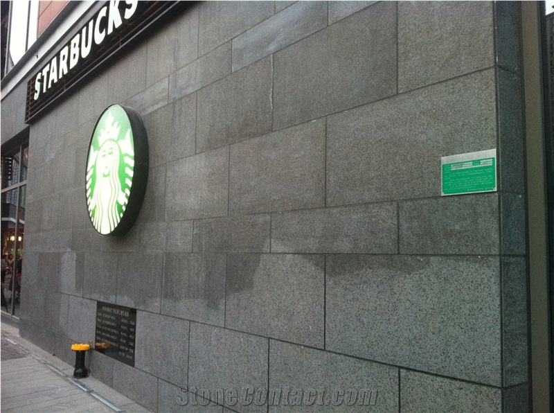 Starbucks Wall Project,G684 Wall Tiles,Basalt Wall Tiles,Chinese Basalt Flamed and Brushed