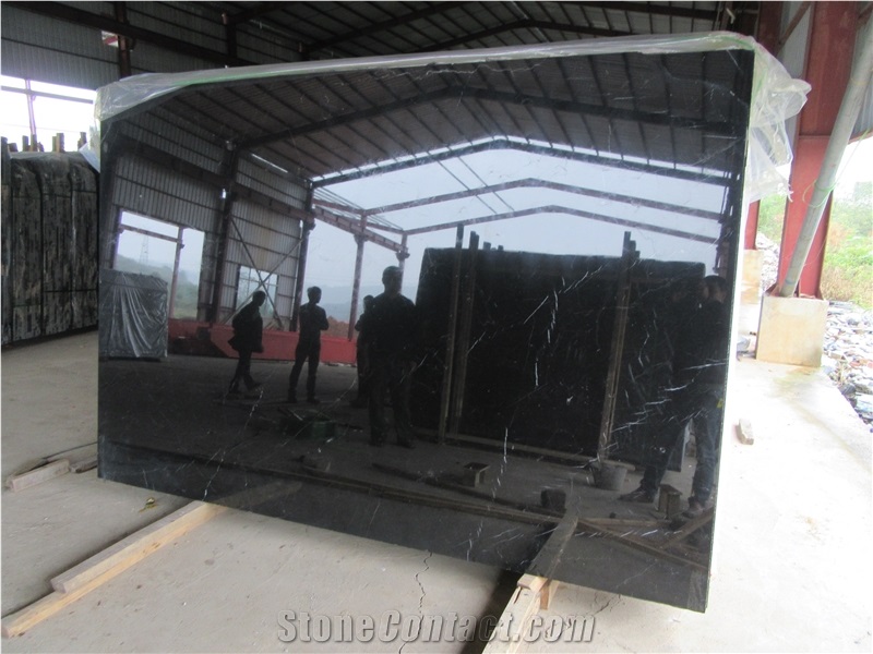 China Black Nero Marquina Marble Polished Big Random Slabs & Tiles for Wall and Floor, Natural Building Stone Flooring,Feature Wall,Pattern,Mosaic , Exterior Clading