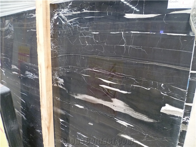 Chinese Original Luxury Natural Black Color Silver Dragon Marble Polished Slabs,Cut Size,Tile for Interior Wall,Floor Decoration.Cheap Price.