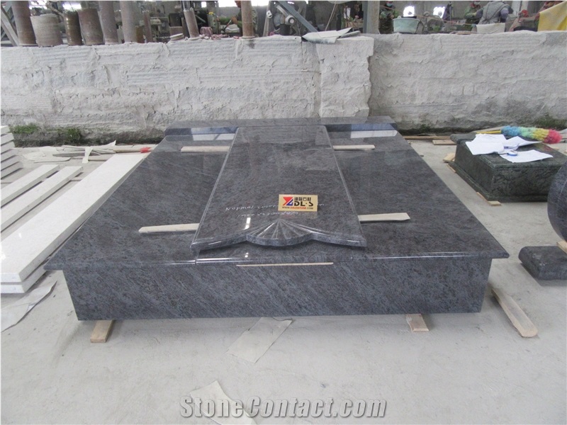Tombstone/Monument/G664/G623/Shanxi Black/Bahama Blue/Orion Double /Single Monuments with Headstone Cross