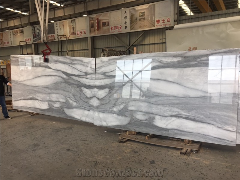 Cloudy Vein Marble Tiles & Slabs, White Polished Marble Floor Tiles, Wall Tiles