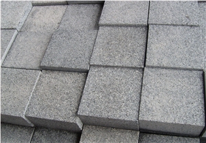 Grey Granite Flamed Cube Stone, Flamed Cobble Stone , Natural Split Walkway Pavers, G603 Garden Stepping Pavement, Paving Stone, Courtyard Road Pavers