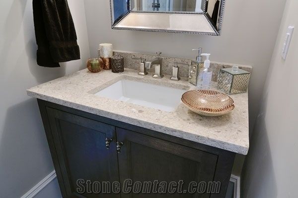 Quartz Stone Vanity Tops Engineered, Stone Bathroom Vanity Countertop