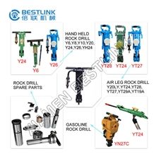 Pneumatic Hand Held Rock Drill, Pneumatic Jack Hammer, Portable Stone Drilling Tools, Air Driven Stone Tools for Drilling Rock