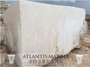 Turkish Marble Block & Slab Export / New White Pearl Beige Marble
