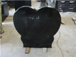 Chinese Self-Owned Factory Black Polished Heart Tombstone