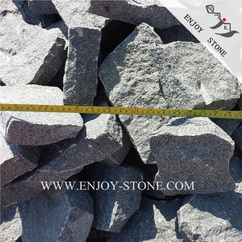 All Sides Split Granite Cobblestone,G654 Sesame Black Granite Cobble Stone,G654 Padang Dark Split Cubestone,Seasame Grey Handmade Bricks