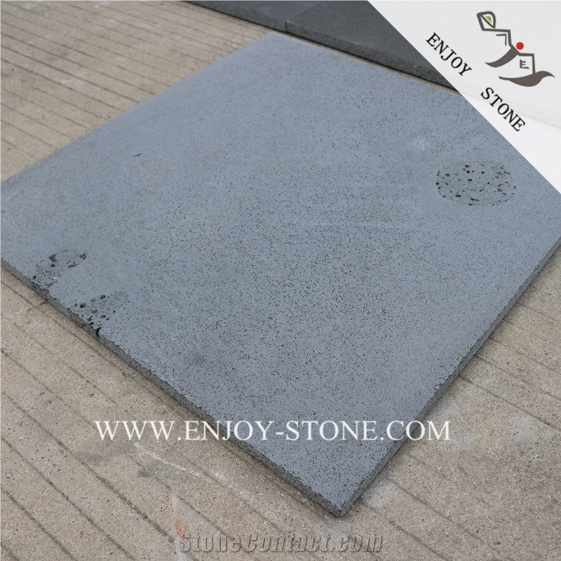 Basalt Paver with Honeycomb Paver,Grey Basalto Tile with Hole,Zhangpu Bluestone with Ant Line Tile, Grey Andesite Paver with Catpaws,Blue Stone
