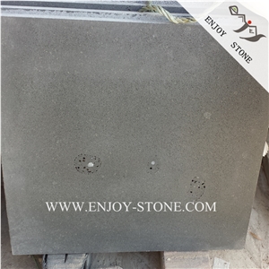 Blue Stone Paver with Hole,Zhangpu Basalt Flooring with Ant Line,Grey Basalto Tile with Hole,Andesite Wall Tile,Basalt Pavers