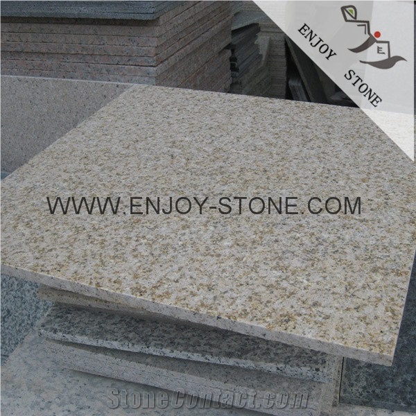 Bush Hammer Finish Chinese G682 Golden Yellow Granite,Beige Granite Tiles & Slabs for Walling and Flooring