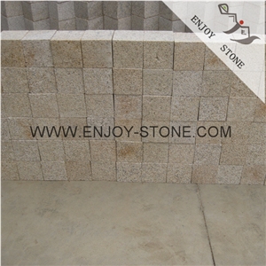 Bushhammered Finish G682 Rusty Yellow,Misty Yellow Granite Stone Pavers,Cube Stone Paving Sets,Floor Covering,Garden Stepping Pavements