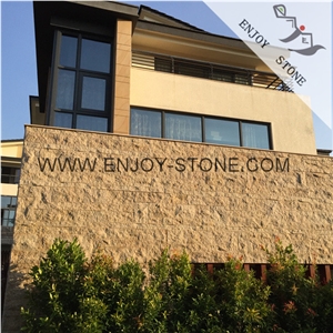 Chiese G682 Rusty Yellow,Misty Yellow,Beige Granite Natural Split Paving Stone.Cube Exterior Building Stone for Wall Cladding,Cheap Yellow Rust Granite Paver Stone,Cube Stone