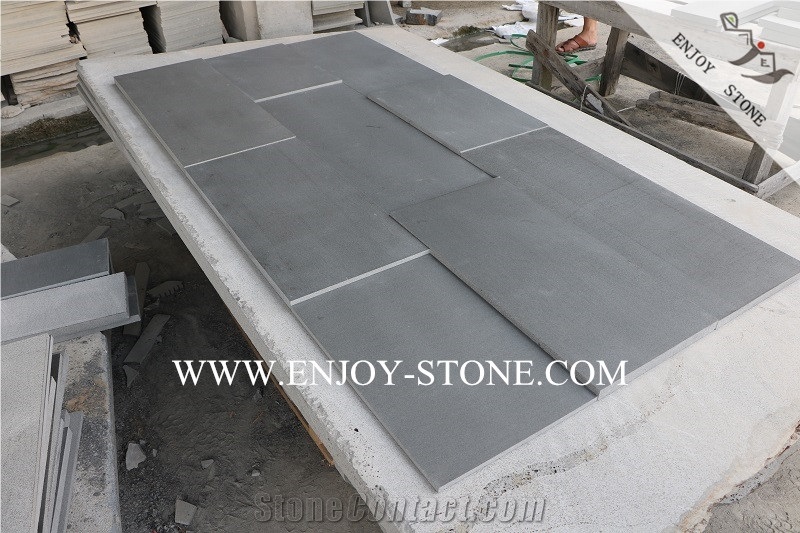 China Andesite Stone Wall Cladding,Fujian Grey Basalt Honed Culture Stone,Thin Basalt Stone Veneer,Exposed Wall Stone
