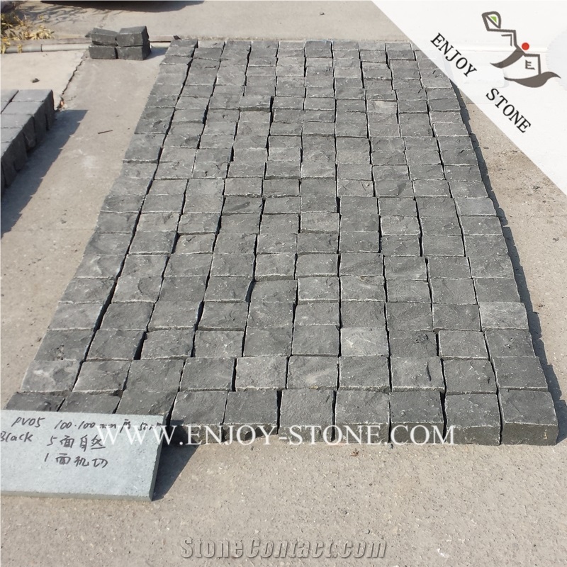 China Basalt Paving Sets,Zhangpu Black Basalt Cobble Stone,Gray Bluestone Cube Stone,Gray Andesite Cobblestone,Basalt Cobblestone