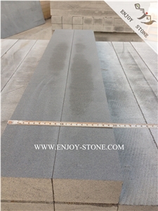 China Cheap Decorative Stair Treads,Honed Grey Basalt Staircase,Cut to Size Landscaping Stairs&Steps for Exterior&Interior Usage